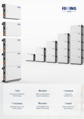20KWH Rising Battery Solar Lithium Ion Battery 51.2V 400AH